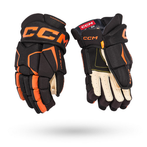 New CCM AS580 Senior Black and Orange Gloves 13"