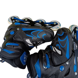 Used GONEX Junior Roller Quad Skates Royal Blue Adjustable 11833-S000164375