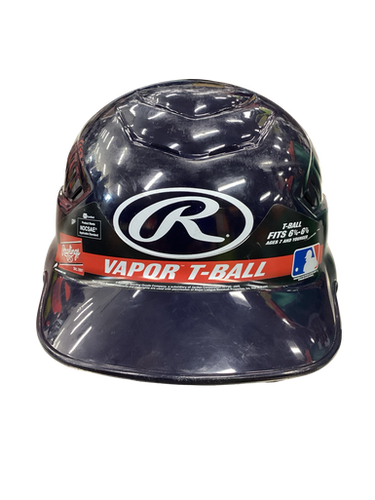 Used Rawlings VAPOR T-BALL Batting Helmet No Mask Navy Blue One Size 11613-S000163291
