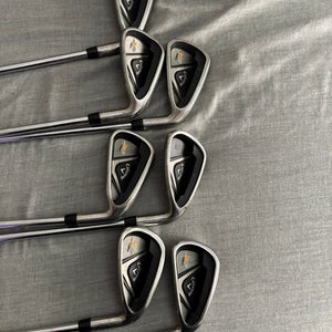 Men's Callaway X2 Hot Right Handed Iron Set Regular Flex  Steel Shaft (Used)