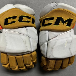 CCM JetSpeed FT1 Pro Stock Hockey Gloves 14” White KNIGHTS 32190