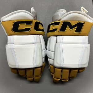 CCM HG97 Pro Stock Hockey Gloves 14” White KNIGHTS 14329