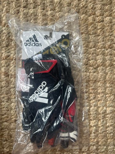 Black Large Adult Adidas Adizero Gloves (New)