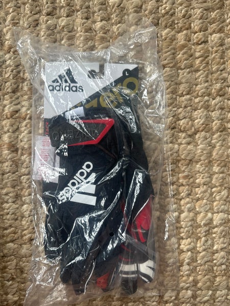 Black Large Adult Adidas Adizero Gloves (New)