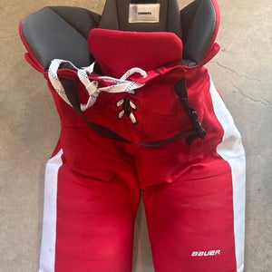 Medium Boston University NCAA Senior Bauer Custom Pro Hockey Pants Pro Stock (Almost New- Used)