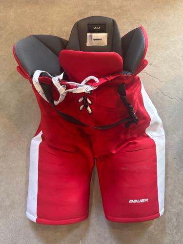 Medium Boston University NCAA Senior Bauer Custom Pro Hockey Pants Pro Stock (Almost New- Used)