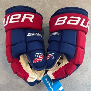 14” Bauer Team USA 4 Roll Pro Hockey Gloves