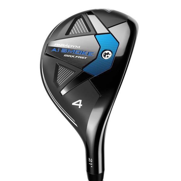 CALLAWAY PARADYM AI SMOKE MAX FAST 8 HYBRID GRAPHITE WOMENS STANDARD MITSUBISHI ELDIO BLUE/WHITE 40