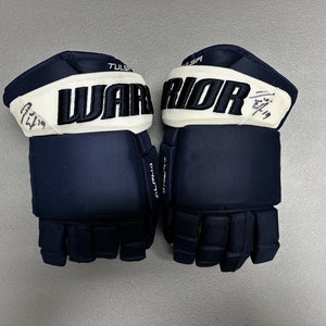 Warrior Alpha LX Pro Stock 13" Hockey Gloves Blue OILERS 36721