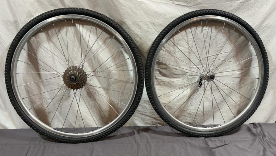 Alexrims DR13 8-Speed Silver Aluminum 24" Wheelset Redline Hubs Odyssey Tires