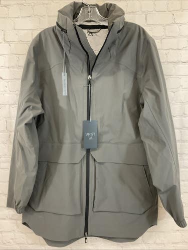 Men's MAX233604 Hooded Waterproof Polyester Rain Parka Warm Pewter S Small