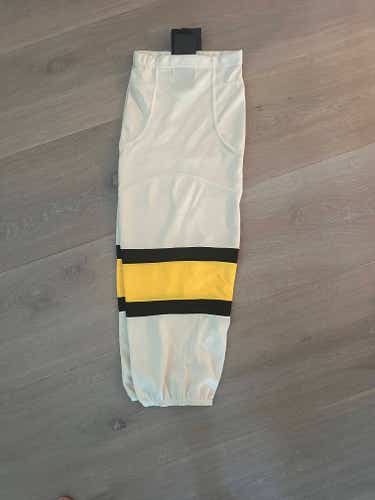 Senior Ice Hockey Socks (New) Gold/Black stripe