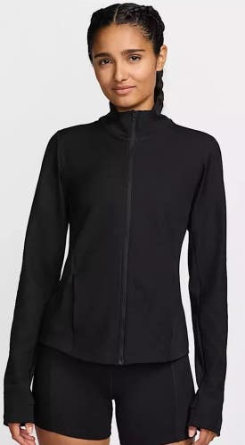 NWT Womens Nike One Rib Dri-FIT Full Zip Black Training Jacket HJ5398-010 M