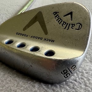 Men's Callaway Mack Daddy Forged Chrome Right Handed Wedge Stiff Flex 56 Degree Steel Shaft (Used)