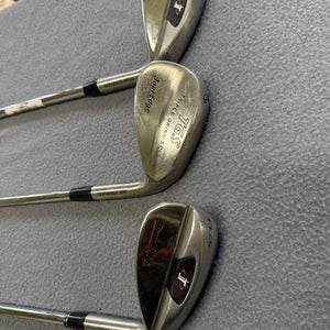 Men's Tour Edge TGS Right Handed 52*,54* &58* Wedges Stiff Flex Steel Shaft (Used)