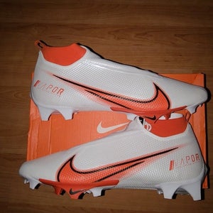 Nike Vapor Edge Pro 360 'White Team Orange' Football Cleats Men's Size 16
