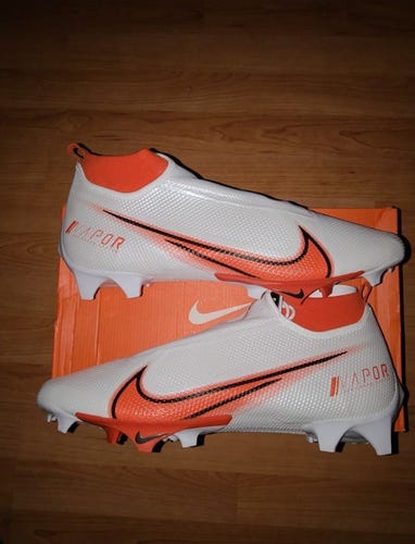 Nike Vapor Edge Pro 360 'White Team Orange' Football Cleats Men's Size 16