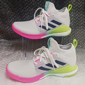 Adidas Women’s Crazyflight Mid Volleyball Shoes White Pink HP3337 Size 9
