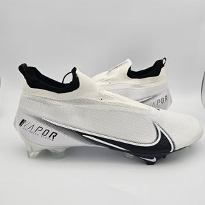 Nike Vapor Edge Elite 360 Flyknit 'White Black' Football Cleats Men's Size 14