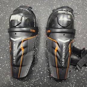 Used Bauer SUPREME ONE.4 Junior Shin Guards Black 8" 11849-S000029219