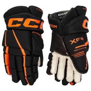 New CCM Tacks XF 80 Junior Black and Orange Gloves 12"
