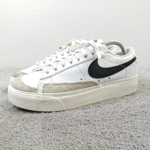Nike Blazer Low Platform Shoes Womens Size 10 Sneakers DJ0292-101 White Lace Up