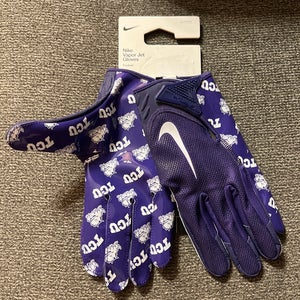 Nike Vapor Jet 7.0 Team Issue PE TCU Horned Frogs Football Gloves Size XL
