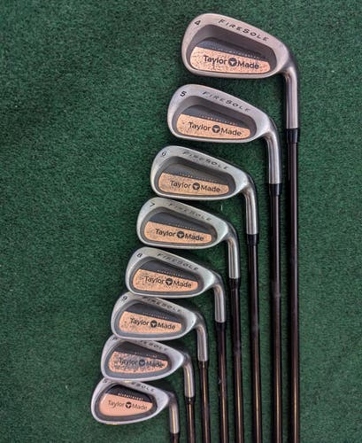 TaylorMade Firesole Irons with Reg Flex R-80 Bubble shafts and original grips