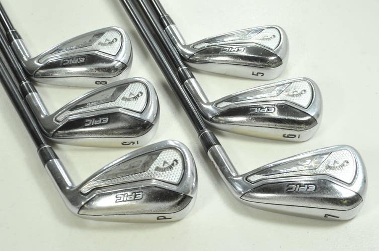 Callaway Epic Forged 5-PW Iron Set Stiff Flex Right Tensei AV Graphite # 197733