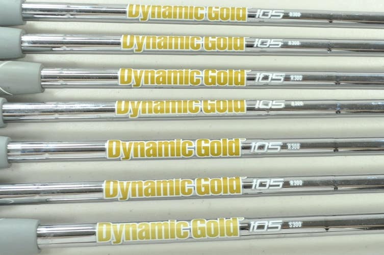 True Temper Dynamic Gold R300 Regular Flex Irons Shaft Set 7pc .370 Tip # 195106