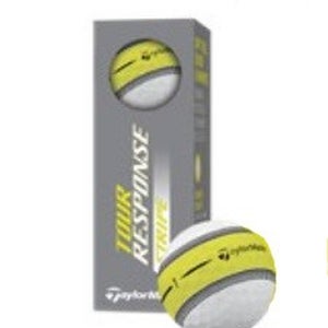Taylor Made Tour Response Stripe Golf Balls (Neon Yellow, 3pk) 1 Sleeve 2025 NEW