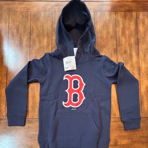 Navy Boston Red Sox Logo Pullover Hoodie Youth Size 8 (Small) NWT
