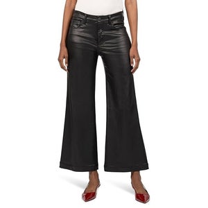 KUT from the Kloth Meg Fab Ab Jeans Womens 12 Black High Rise Wide Leg QLW777