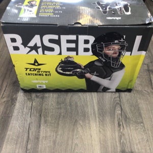 All Star Top Star Catcher's Set Black Gray Age 9-12 (Used)