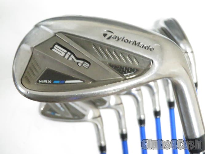 TaylorMade SIM2 MAX Irons Graffaloy Prolaunch Blue Stiff 5-P, A, S