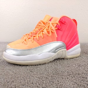 Jordan 12 XII Retro Sunrise Girls Size 4.5Y Basketball Shoes Orange 510815-601