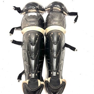 Used All-Star TOP STAR SERIES 15IN Catchers Leg Guards Black Intermed 11860-S000293947
