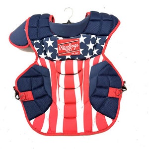 Used Rawlings VELO 2 Catchers Chest Protector Navy Blue Adult 11860-S000293945