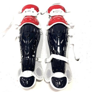 Used Rawlings VELO 2 Catchers Leg Guards Navy Blue Intermed 11860-S000293946