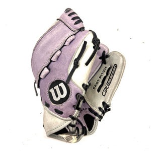 Used Wilson CAT RH Throw Fastpitch Gloves Purple 10" 11860-C000293898