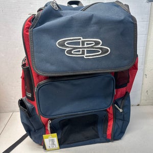 Used BoomBah BAT BACKPACK BB/SB Player Backpack Navy Blue And Red 11835-S000196160