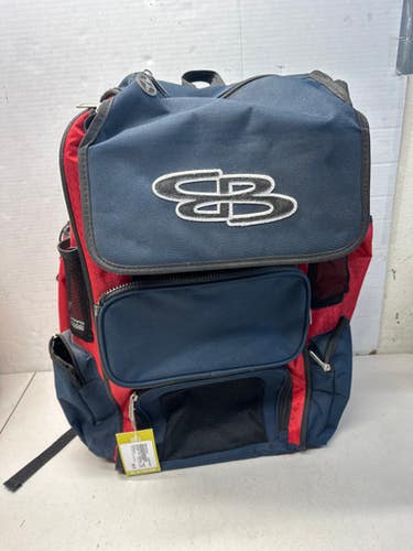 Used BoomBah BAT BACKPACK BB/SB Player Backpack Navy Blue And Red 11835-S000196160