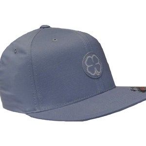 NEW Black Clover Live Lucky Sharp Flat Heather Grey Fitted S/M Flatbill Golf Hat