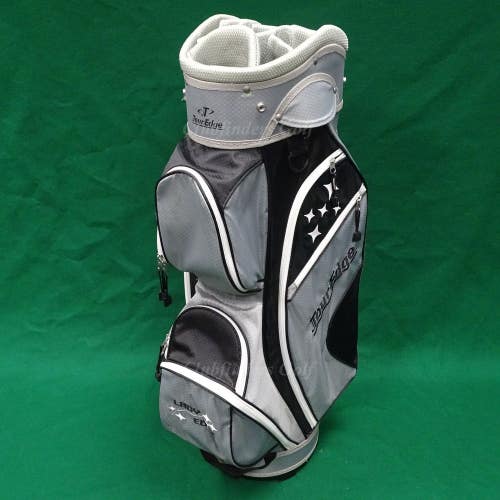 Tour Edge Lady Edge Black/Grey 10-Way Golf Cart Bag w/ Raincover