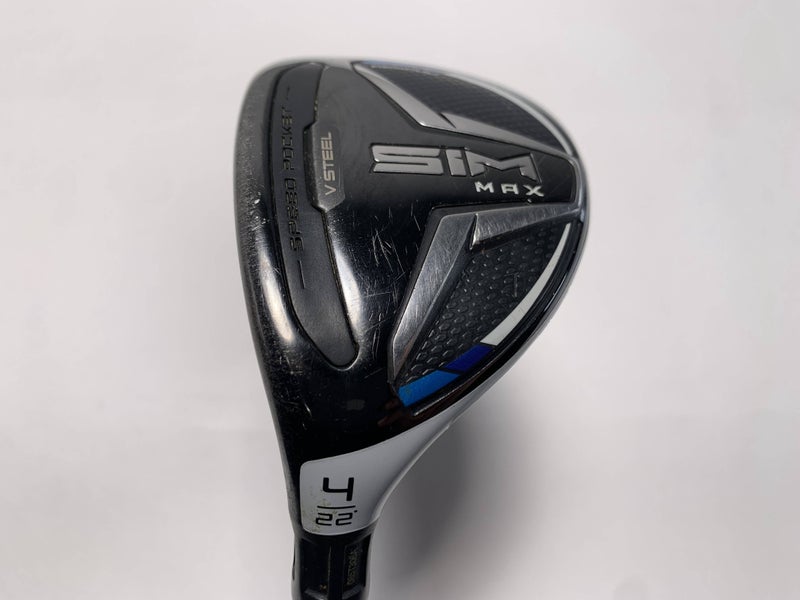 TaylorMade SIM MAX 4 Hybrid 22* Fujikura Ventus Blue 7S Stiff Graphite Mens LH