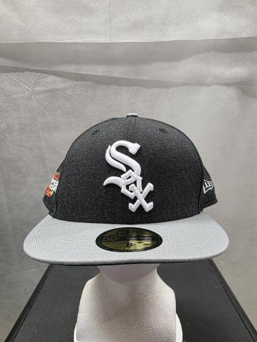 NWS Chicago White Sox New Era 59fifty Heather Gray 2005 WS Side Patch 8 MLB