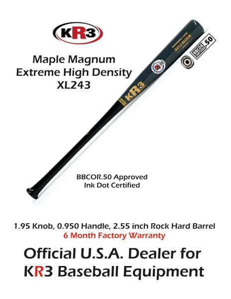 New C243XL KR3 Maple Magnum 33.5 inch Composite Wood Bat (-3) 30.5 oz C243XL