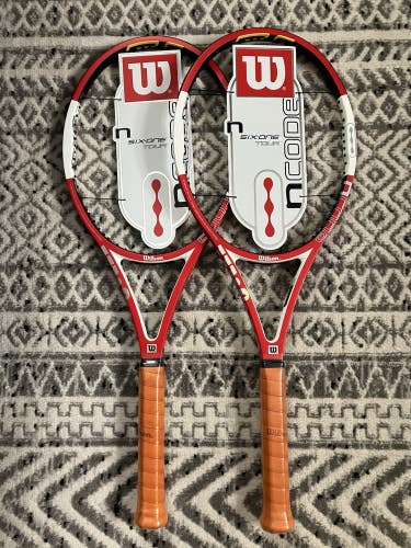 MATCHED PAIR: NEW 2025 Wilson nCode Six.One Tour 90 - 4 3/8 - Federer