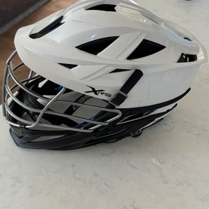 Cascade XRS Helmet. White, Black, Silver Facemask