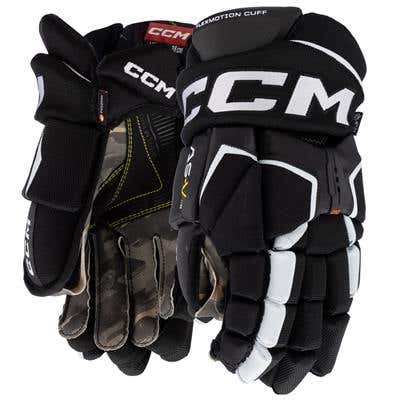 New CCM Tacks AS-V Pro Black and White Gloves 15"